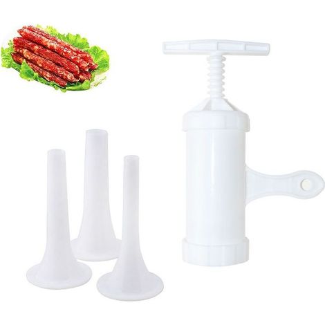 Entonnoir de remplissage pour saucisses, poussoir manuel en acier inoxydable pour charcuterie maison (1/2)