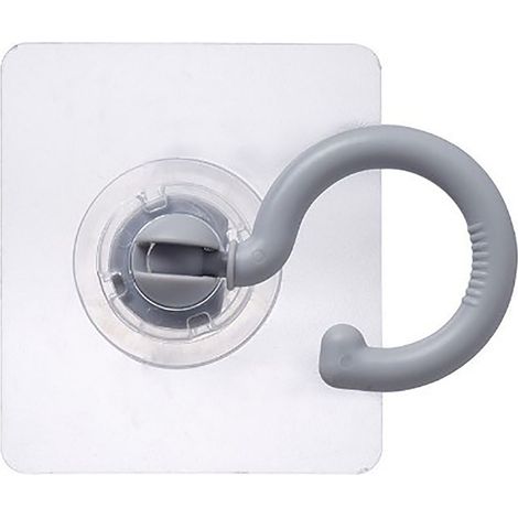 Selbstklebender Haken, um 360 Grad drehbar, nahtlos, robuster Kleiderhaken aus Kunststoff für Badezimmer, Studentenwohnheim, Kleiderschrank (1/5)