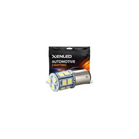 Ampoule 8 LED SMD - R5W / P21W / BA15S - Blanc LED - 1156 - 12V - Lampe de signalisation (1/5)