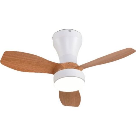 Ventilateur de plafond intégré avec éclairage, ventilateur détachable et suspension (61 cm de diamètre). (1/5)