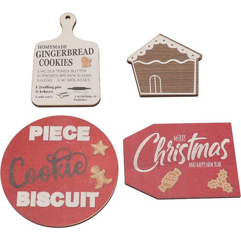 panneaux décoratifs en bois pour Noël, plateau à étages pour biscuits et gâteaux, décoration champêtre pour fête à la maison (1/5)