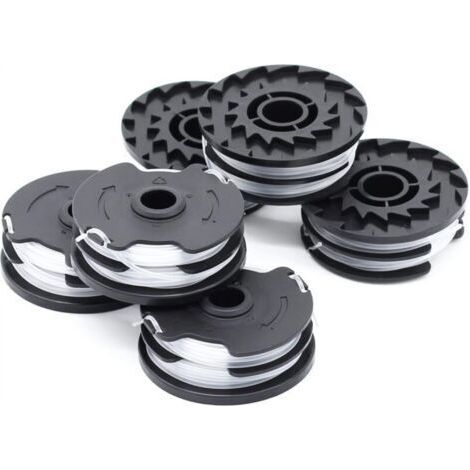 Ineasicer Lot de 6 bobines de fil de rechange pour coupe-bordure LIDL Parkside PRTA 20-Li A1, B2, C3, PRT 550 A1, A3, PRT 300 A1-2 x 4 m 1,6 mm (1/4)