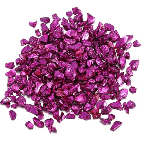 Crushed Stone Filler - Coloured Glaze - 0.1 cm to 0.4 cm - For Indoor Decoration Fish Tank Flowerpot Plant Bedding - 20 g (1/5)