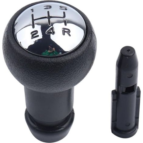 Pommeau levier vitesses manuel à 5 vitesses compatible avec Peugeot 106 107 207 301 307 308 407 408 508 3008 1007 (1/5)