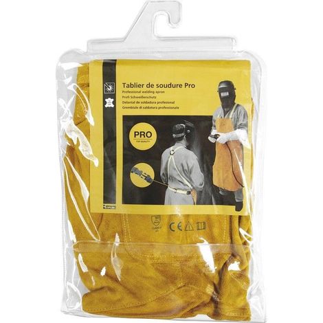 GYS Tablier de soudure professionnel cuir - 045217 - Jaune - Taille unique