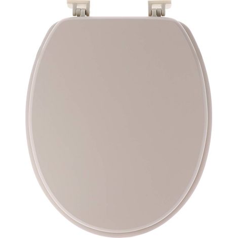 Sedile per wc in mdf da 18 pollici con fissaggi in plastica - beige - Tendance