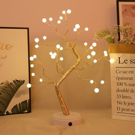 Noël LED arbre lumière maison fête mariage Festival table décor élégant charmant décoratif lampe de nuit avec bouton de commutation tactile (1/4)