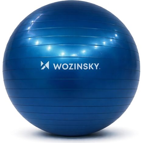 Balón de gimnasia con bomba de 65 cm - azul (1/5)