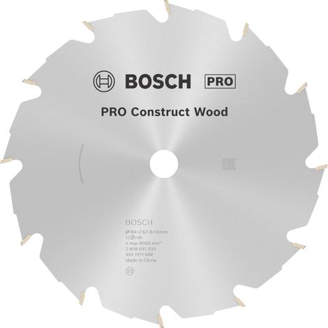 Bosch PRO Construct Wood Kreissägeblatt, 184 x 2,6 x 16 mm, T12 (1/5)
