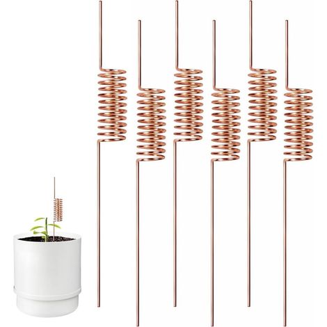 Lot de 6 tiges de culture électrique en cuivre pur pour jardin, potager et entretien durable des plantes Installation facile (B)
