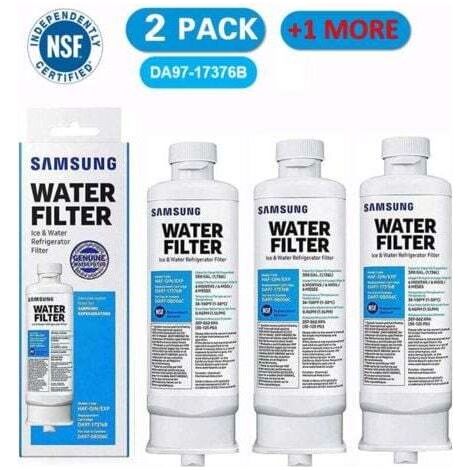 Lot de 3 filtres à eau pour réfrigérateur Samsung DA97-17376B – Charbon de noix de coco – Compatible avec plusieurs modèles - DA97-08006C (1/4)