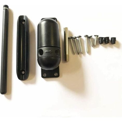 VURAHOME - Ferme-porte, Mini Gate et écran Ferme-porte, Surface Mounted Automatique Réglable à Ressort De Fermeture De Porte (black) (1/4)