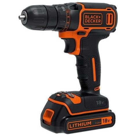 BLACK+DECKER BDCDC18B Akkuschrauber Bohrschrauber 18V 1.5Ah 2x Akkus
