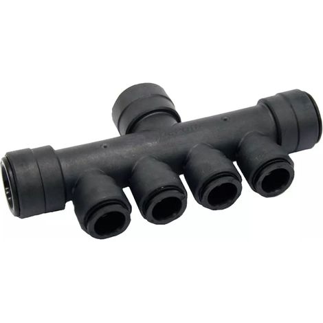 John Guest Speedfit Pre Pack 4 Port Rail Manifold 22 x 10mm SFM522210EP (1/3)