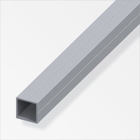 alfer Quadratrohr 1 m, 23.5 x 1.5 mm, PVC (Kunststoff), glatt, grau Profil (1/2)