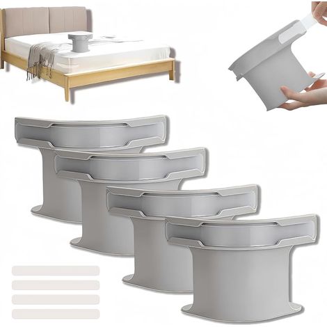 Lot de 4 pinces de fixation pour draps et couvre-lits, avec bandes de fermeture et supports d'angle amovibles pour protège-matelas, draps et couvertures. (1/5)
