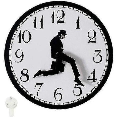Horloge marcheuse, horloge murale amusante, une horloge murale originale adaptée aux chambres, cuisines et salons. [HsSs] (1/5)