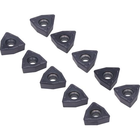 Lot de 10 plaquettes de tournage en carbure pour tour CNC, compatibles avec les porte-outils de tournage indexables WCMX080412FX (1/5)