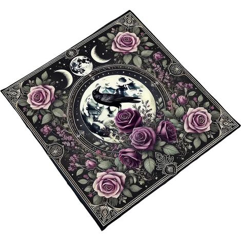 Tapis de jeu décoratif, nappe de table pour la lecture de tarot, la sorcellerie et la divination, nappe multifonctionnelle pour table de tarot 50x50cm (1/5)