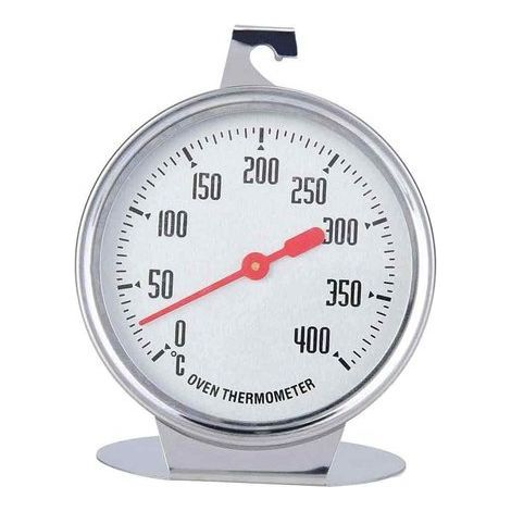 Thermometer – Ofenthermometer – Edelstahl-Ofenthermometer – Geeignet für herkömmliche Backöfen, Toaster, Grills und Smoker – Silber (1/5)