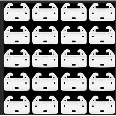Guide per cassetti in plastica, pezzi di ricambio per mobili, lunghezza 58x41 mm, confezione da 10, bianco