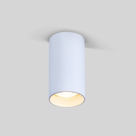 Barcelona Led – Applique murale tube en aluminium – GU10 – Blanc – Ø55mm – 220-240V AC – IP20 pour intérieur – Design moderne pour salons et bureaux (1/4)
