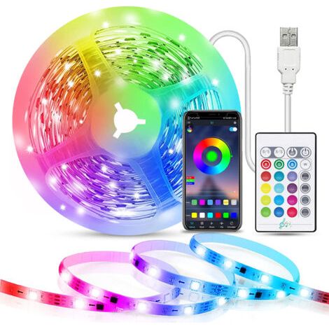 Bande lumineuse infrarouge bluetooth USB 2M rythme de la musique microphone (1/4)