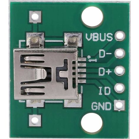 10 Pcs Connecteur DIP Adaptateur de Conversion Mini USB vers DIP Adaptateur USB Breakout Conseil 5P pour 2.54mm PCB Board DIY Alimentation USB (1/5)