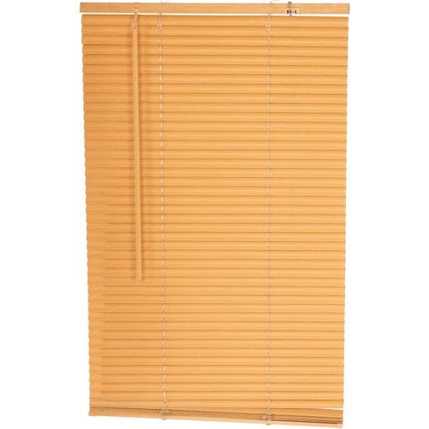 Oypla 60 x 150cm PVC Teak Wood Effect Home Office Venetian Window Blinds (1/5)