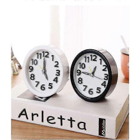 Réveil à quartz, réveil de chevet avec fonction snooze, alarme silencieuse, blanc (1/5)