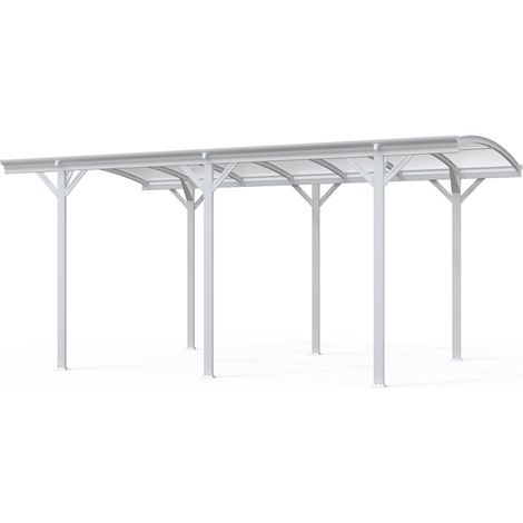 Home Deluxe – Abri de voiture en aluminium 505 x 300 x 226/240 cm – Résistant aux UV et à la corrosion – Plaques en polycarbonate – Montage inclus (1/5)