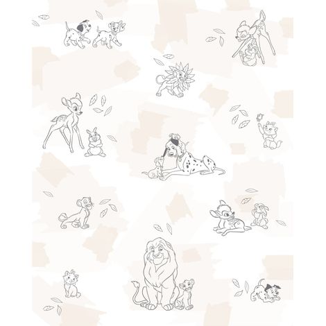 Komar Wandtapete - Disney Animals - 250 x 200 cm - Vlies - für Kinderzimmer (1/3)