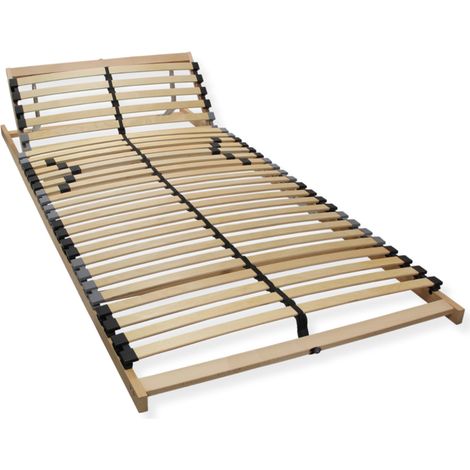 7 Zonen Lattenrost 140x200 mit verstellbarem Kopfteil - Ergonomischer Lattenrost 7 Zonen und stabilem Buchenholzrahmen, 28 flexible Federholzleisten, MADE IN GERMANY, Traglast ca. 150Kg