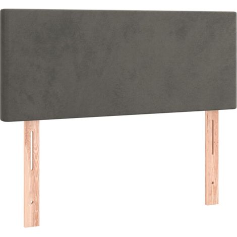 Testiera letto accessorio camera da letto mobili LED 90 x 5 x 78/88 cm tessuto in velluto grigio scuro TDL0200994
