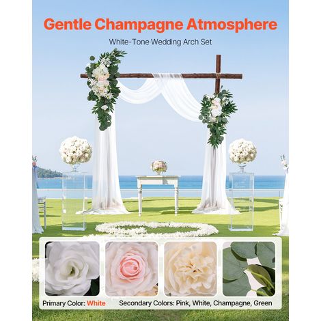 Kit di Fiori Artificiali per Arco Nuziale, Fiori Bianchi per Arco (1/5)