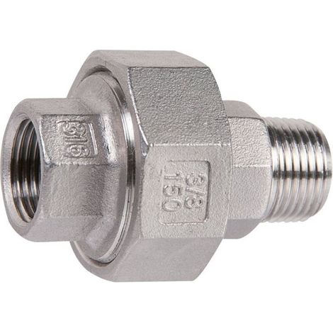Raccord Inox union à visser MF1/2