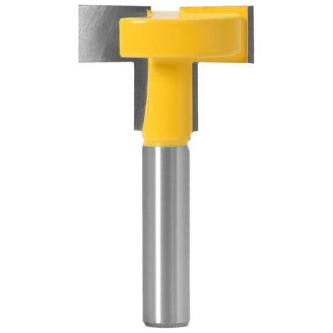 T-Slot Fraise pour rainures en bois de 8 mm pointe de routeur de coupe de fil, avec double rainure fraise travail bois de 8 mm pointe de routeur de coupe à fil (1/5)