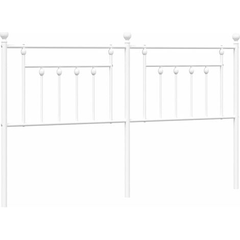 Cabecero de metal blanco 180 cm vidaXL