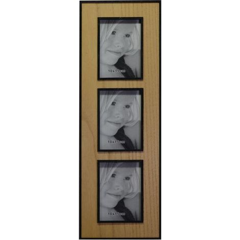 Portafoto muro legno budapest multiplo 3p rettangolare cm18,5x58x1,5