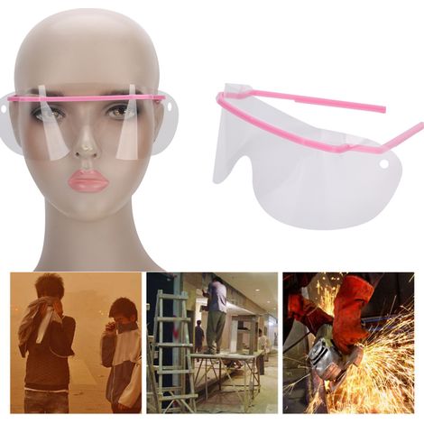 Lunettes de Protection Anti-Buée pour Dentiste, Anti-Poussière et Éclaboussures (Rose) (1/5)