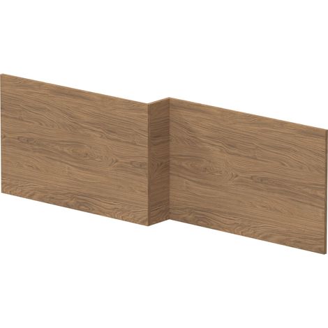 1700mm Square L-Shape Shower Bath Front Panel - Antique Oak