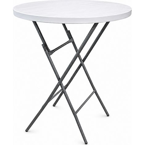 Aga Tavolo da giardino pieghevole 80x110 cm Bianco