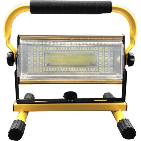 Lampe de travail à LED rechargeable 100W, projecteur portatif étanche IP65 7000LM 100LED, lampes de travail sur support pour éclairage de chantier de garage de camping (1/4)