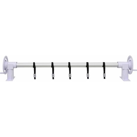Maison Exclusive - Rouleau de couverture de piscine avec base en plastique (1/5)