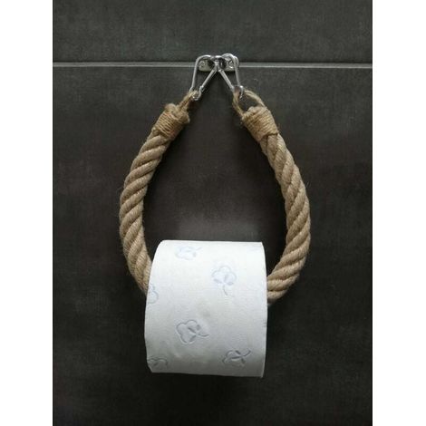 Vieux distributeur de papier toilette - Porte-serviettes - Corde - Style industriel - MADE IN FRANCE (1/4)