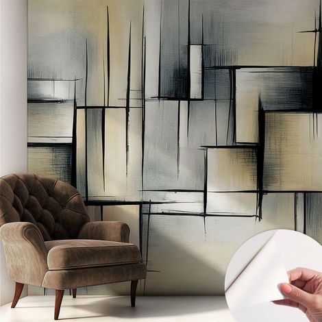 Fotomurale adesivo - parete decorativa - decorazione casa - stile moderno parete - Geometria astratta 250x250 cm (1/5)