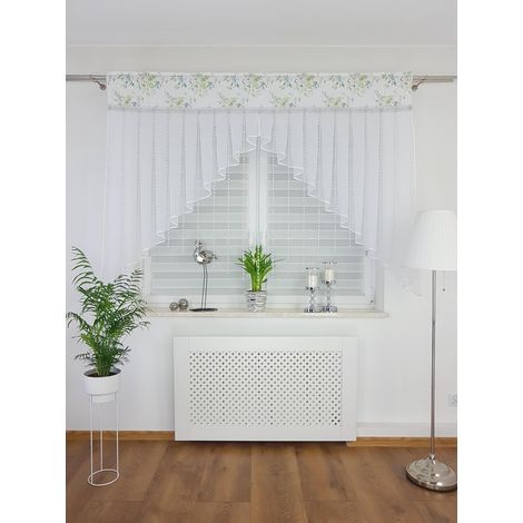 Cortina confeccionada con cuentas decorativas - flores verdes (1/5)