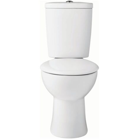Modern Bathroom Close Coupled Toilet - White