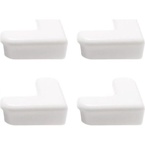 Lot de 4 protections d'angle et de bord blanches - Protections autocollantes pour meubles, bureaux et tables, protections absorbant les chocs pour la maison et le bureau (1/4)