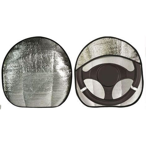 Parasol universal para volante de coche, protección solar, material transpirable y duradero, fácil de instalar, 40 cm. (1/5)